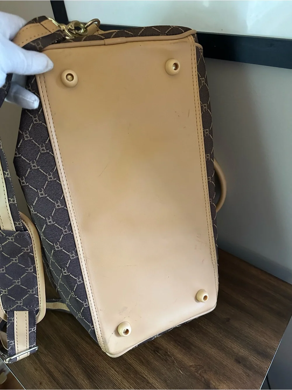 Pierre Cardin Signature Travel Duffle Bag Vintage